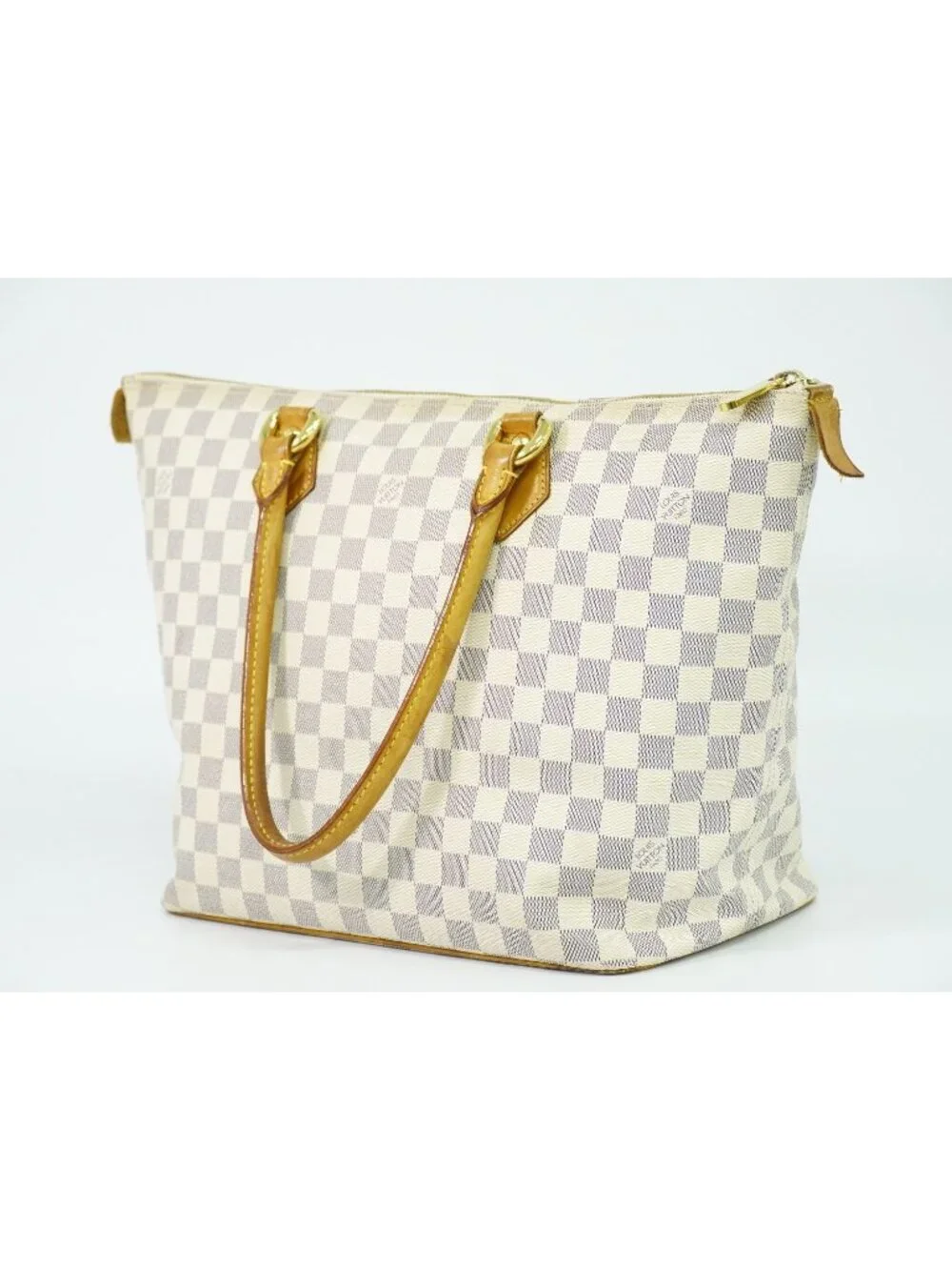 Louis Vuitton LV Saleya MM Damier Azur Shoulder Bag Tote White